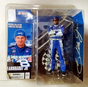 NASCAR Dale Earnhardt Sr Earnhardt Jr Series 1 Action Figure Set of 2 McFarlane 