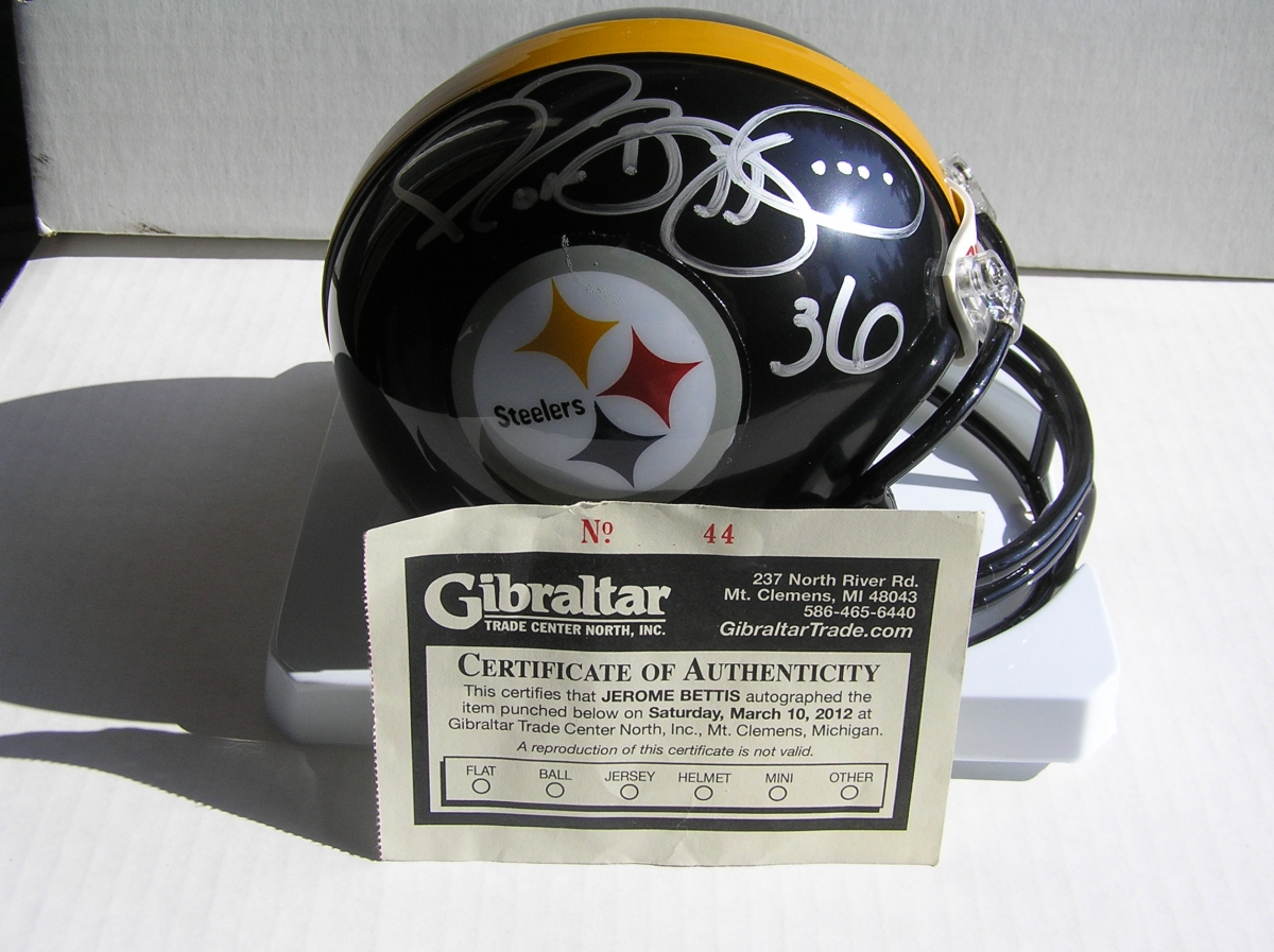 jerome bettis autographed helmet